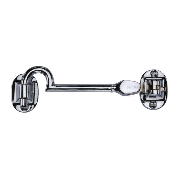 C1530 4-PC • 100mm • Polished Chrome • Heritage Brass Silent Pattern Cabin Hook